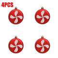 4pcs/Box Christmas Pendant Electroplated Painted Hanging Decoration - EveryWares