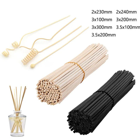 5 - 100pcs 2 - 3.5mm Reed Diffuser Replacement Stick DIY Extra Thick Rattan Aromatherapy Diffuser Refill Sticks - EveryWares