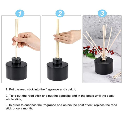 5 - 100pcs 2 - 3.5mm Reed Diffuser Replacement Stick DIY Extra Thick Rattan Aromatherapy Diffuser Refill Sticks - EveryWares