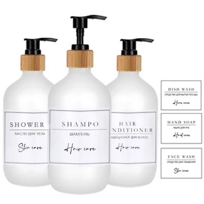 500ml Soap Dispenser Bottle Shampoo and Shower Gel Bottle Refillable Large Capacity Lotion Dispenser Bathroom Accessories - EveryWares