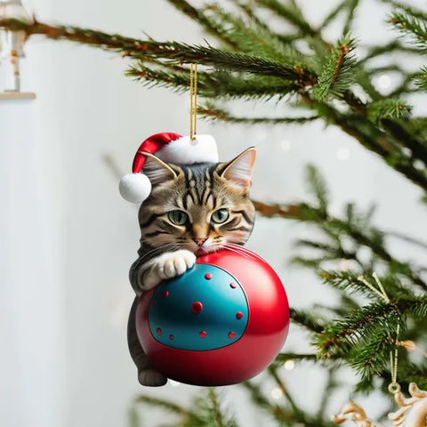 Enfeites de Natal de Gatos Fofos