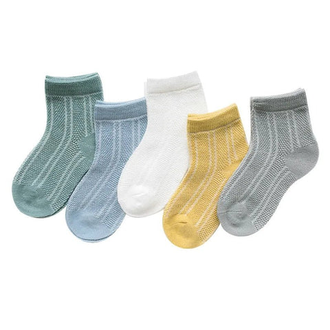 5Pairs/lot Children Socks Cotton Mesh Cute - EveryWares