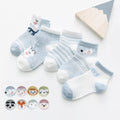 5Pairs/lot Children Socks Cotton Mesh Cute - EveryWares