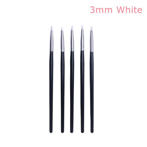 5Pcs Dental Resin Brush Pens Silicone Nails Art Brushes Dentistry Composite Cement Porcelain Teeth Tool Shaping Line DIY Drawing - EveryWares