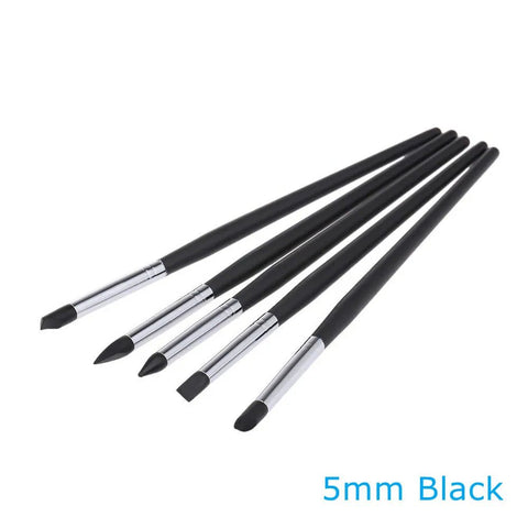 5Pcs Dental Resin Brush Pens Silicone Nails Art Brushes Dentistry Composite Cement Porcelain Teeth Tool Shaping Line DIY Drawing - EveryWares