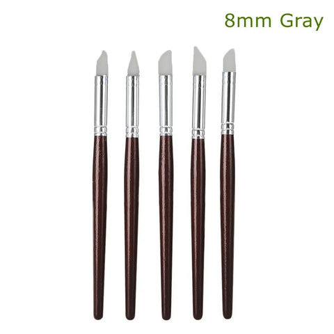 5Pcs Dental Resin Brush Pens Silicone Nails Art Brushes Dentistry Composite Cement Porcelain Teeth Tool Shaping Line DIY Drawing - EveryWares