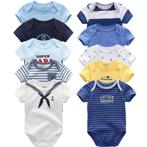 5Pcs High Quality Infant Jumpsuit Baby clothes Short sleeves - EveryWares