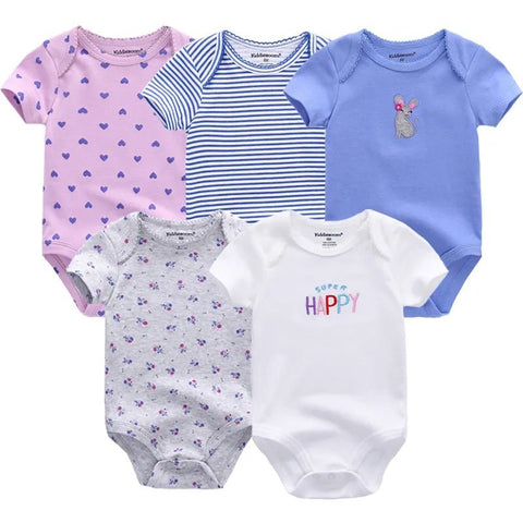 5Pcs High Quality Infant Jumpsuit Baby clothes Short sleeves - EveryWares