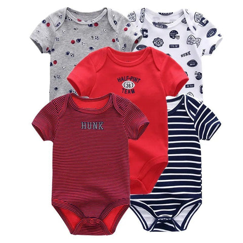 5Pcs High Quality Infant Jumpsuit Baby clothes Short sleeves - EveryWares