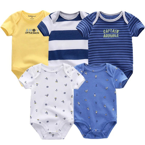 5Pcs High Quality Infant Jumpsuit Baby clothes Short sleeves - EveryWares