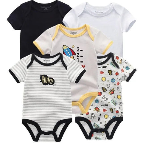 5Pcs High Quality Infant Jumpsuit Baby clothes Short sleeves - EveryWares