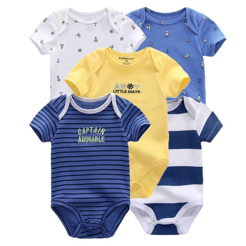 5Pcs High Quality Infant Jumpsuit Baby clothes Short sleeves - EveryWares