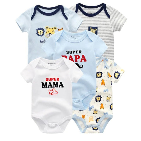 5Pcs High Quality Infant Jumpsuit Baby clothes Short sleeves - EveryWares