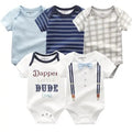 5Pcs High Quality Infant Jumpsuit Baby clothes Short sleeves - EveryWares