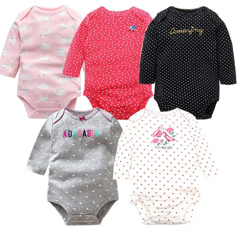 5Pcs/Lot Bodysuits High Quality Newborn Baby Clothes - EveryWares