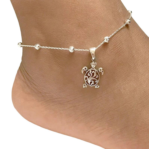 5Pcs/Set Hot Sale Silver Color Style Fashion Anklet Bracelet on The Leg - EveryWares