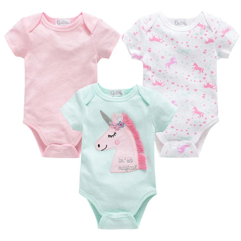 6 pcs/lot and 3 pcs/lot Baby Bodysuits Summer Cotton Baby Clothes Short Sleeve Newborn body Infant Clothing - EveryWares