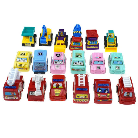 6pcs/10pcs Mini Pull Back Cars Toy Plastic Car Model Funny Kids Vehicle Car Model Toy Children Wheels Set - EveryWares