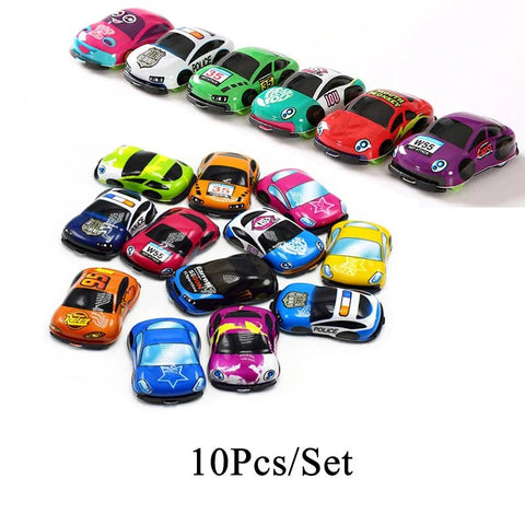 6pcs/10pcs Mini Pull Back Cars Toy Plastic Car Model Funny Kids Vehicle Car Model Toy Children Wheels Set - EveryWares