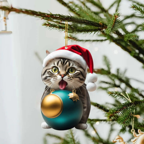 Enfeites de Natal de Gatos Fofos