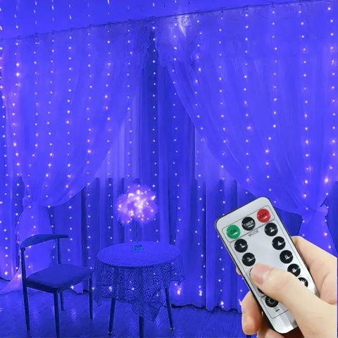 8 Modes USB Window Curtain Light Remote Control Garland - EveryWares