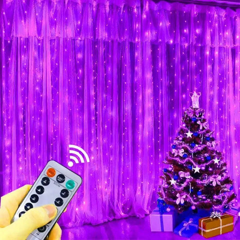 8 Modes USB Window Curtain Light Remote Control Garland - EveryWares