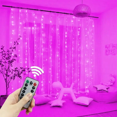 8 Modes USB Window Curtain Light Remote Control Garland - EveryWares