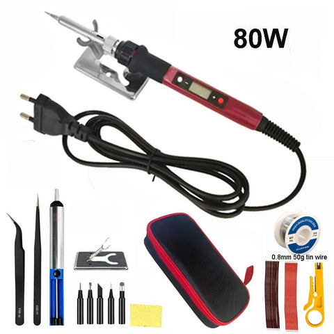 80W Digital Electric Soldering Iron Set - EveryWares