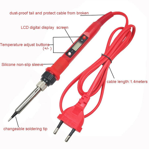 80W Digital Electric Soldering Iron Set - EveryWares