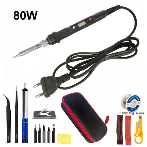 80W Digital Electric Soldering Iron Set - EveryWares