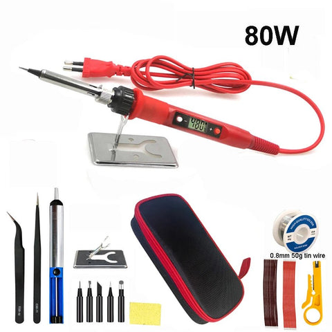 80W Digital Electric Soldering Iron Set - EveryWares