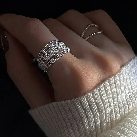 925 Sterling Silver Ring Adjustable Rings - EveryWares