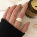 925 Sterling Silver Rings French Vintage Inlaid Gold Plated Fine Jewelry - EveryWares