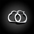 925 Sterling Silver Square/Round Hoop Earrings - EveryWares