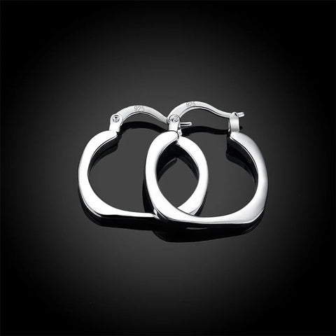 925 Sterling Silver Square/Round Hoop Earrings - EveryWares