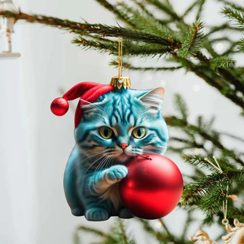 Enfeites de Natal de Gatos Fofos