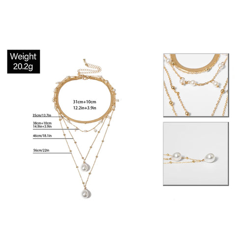 Necklace Pendant  Multilayer Chain Choker Necklace