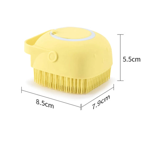 Bath brush with shampoo reservoir for Pets