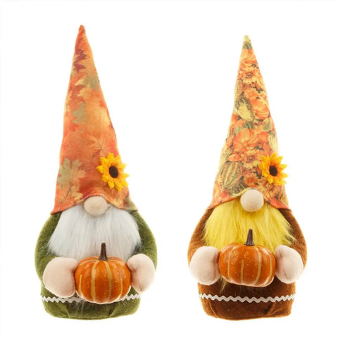 Gnomo de otoño, calabaza, calabaza, sueco, nisse, tomte, elfo, enano, adornos de peluche, decoraciones para Navidad, otoño, decoración de Acción de Gracias