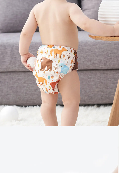 Happy flute 1 pcs adjustable cotton baby washable cloth diaper reusable nappies / LABS training pants