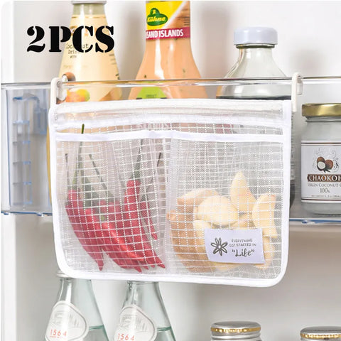 Portable Refrigerator Storage Mesh Bag, Kitchen Accessories Bag
