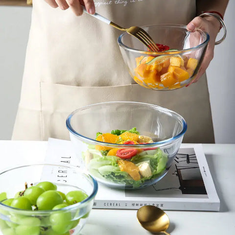 Recipiente grande especial resistente a altas temperaturas para horno microondas, recipiente de vidrio transparente