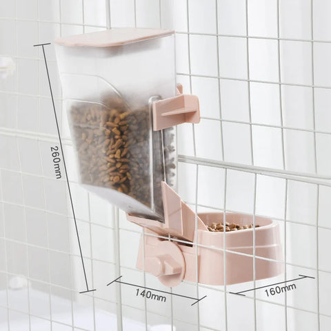 Automatic Pet Bowls Cage Hanging Feeder Pet Water Bottle Food Container Dispenser Bowl For Puppy Cats Rabbit Pet Feeding Product