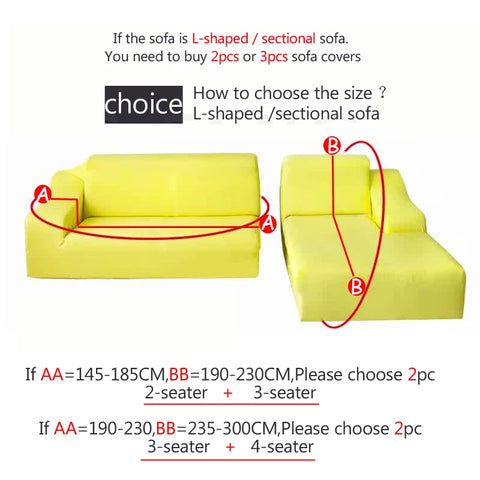 Elastic sofa cover set for living room sofa towel Slip-resistant - 1 seater 90X140cm-35.43X55.11in