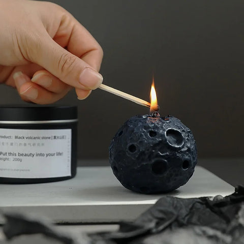 Velas perfumadas de lua preta, velas criativas para quarto, presentes, lembrança, velas de lua 3D para decoração de casa