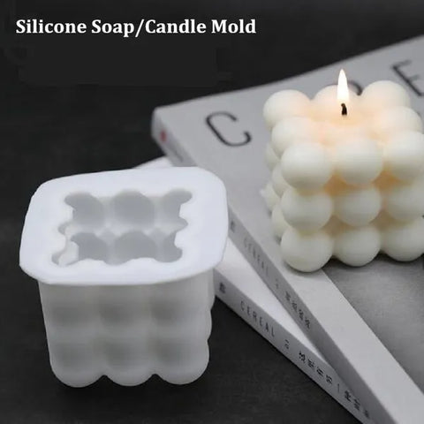 3D Square Candle Molds Soy Wax Silicone