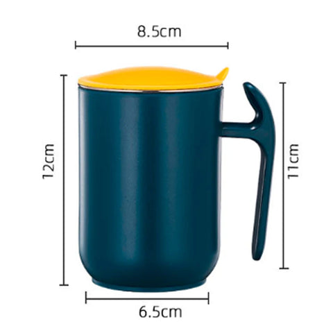 Caneca escritório acessível água leite casa xícara de café com tampa anti-queimadura isolamento removível duplo aço inoxidável + plástico pp