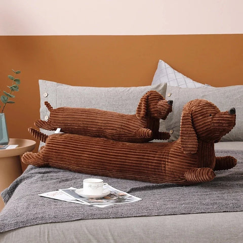 Dachshund Dog Shape Plush Pillow Lifelike Stuffed Throw Cushion Home Decoration  Pillow