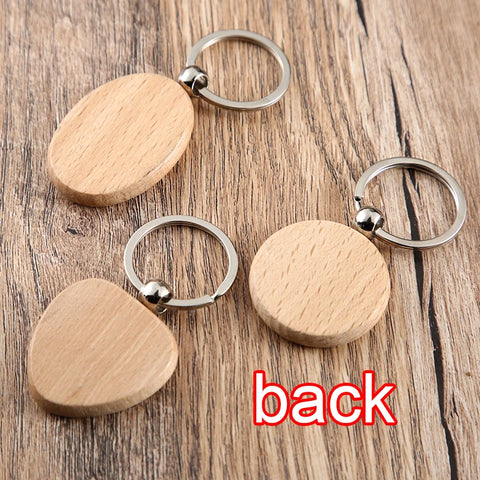 Custom Engraved  names Wood Key Chain