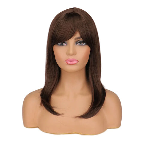 Women Wigs with Bangs Hair Synthetic Natural For Women Heat Resistant Use Daily Wigs